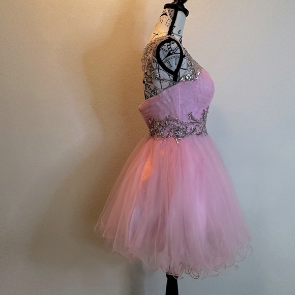 NWT NEW PINK & RHINESTONE 💕SZ 6 DRESS - Picture 3 of 16